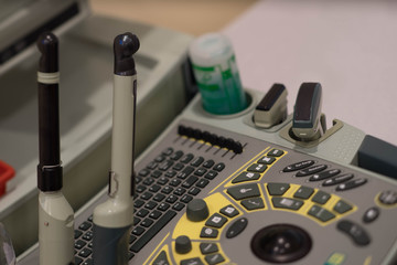 Control panel ultrasonication in hospital.