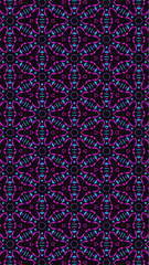 Ornate geometric pattern and abstract multicolored background