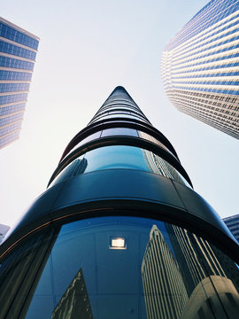 Low angle view of building against clear sky