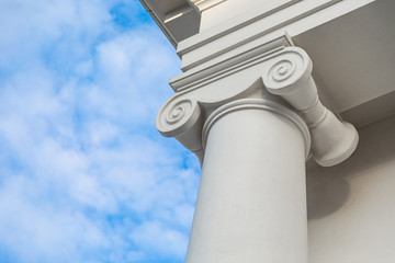 Architectural column of classicism style