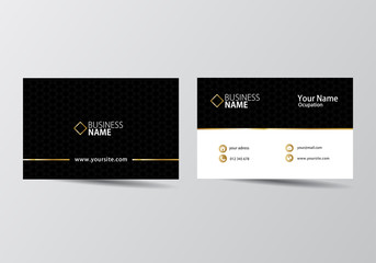 Obraz premium golden business card. visiting card template