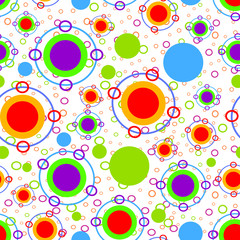 Seamless pattern: bubble effect in different colors