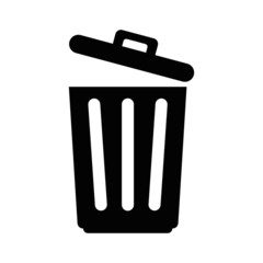 bin icon isolated on white background. vector illustration.