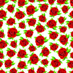 Seamless pattern. Design with red floral elements for paper deign texture or presents