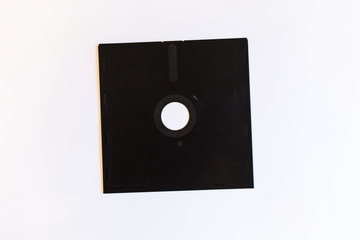 The first model of a computer diskette is a prototype for recording electronic data and program code.