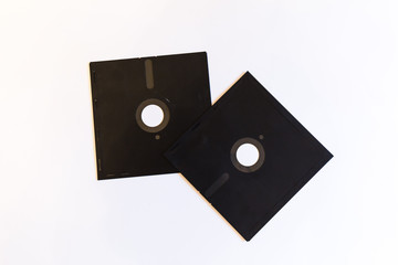 The first model of a computer diskette is a prototype for recording electronic data and program code.