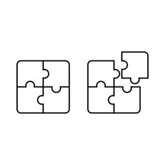 puzzle icon isolated on white background. vector Illustration.