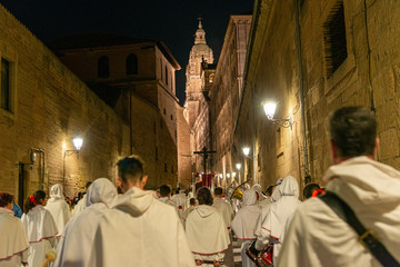 SEMANA SANTA SALAMANCA 2018 ESPAÑA REAL COFRADIA PENITENCIAL DE CRISTO YACENTE DE  LA MISERICORDIA Y AGONIA REDENTORA 