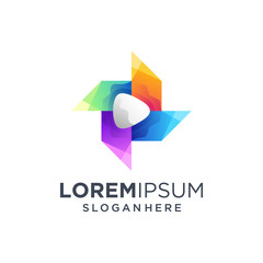 Colorful Play logo design concept. Play logo template vector