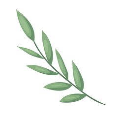 branch with leafs decorative icon