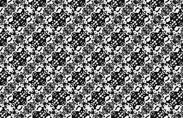 black and white ornate kaleidoscopic pattern 