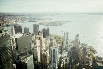 areal view of new york city