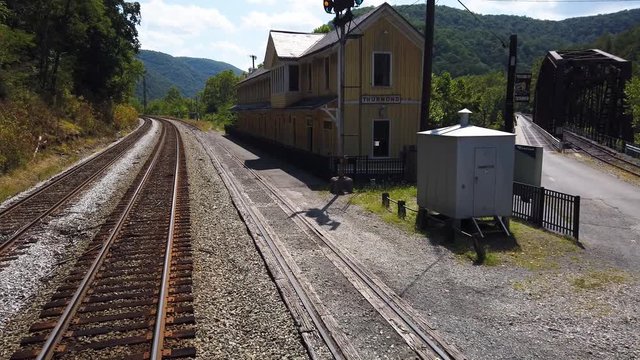 Thurmond train station in West Virginia run by the US National Park Service.