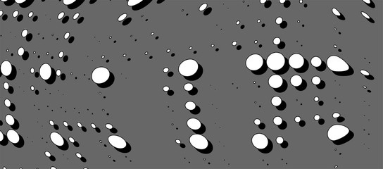 Abstract halftone gray dots. Vector pop art texture. Grunge wave pattern