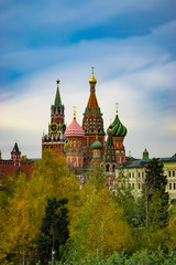 Obraz premium Autumn in Moscow, Saint Basil's Cathedral