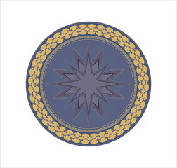 Decorative rossette mandala
