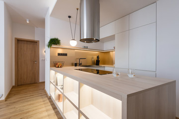 Interior of beautiful contemporary kitchen