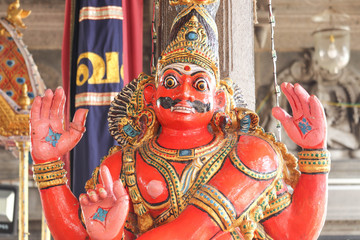 Statue from kapaleeswarar Temple Ravana Shani Religious India Close Up