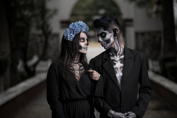 calaveras en pareja