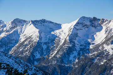 Fototapeta na wymiar Bulgaria, ski resort Borovets. Mountain slope