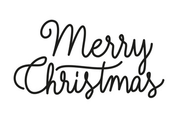 merry christmas calligraphy lettering icon