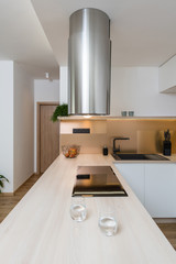 Interior of beautiful contemporary kitchen