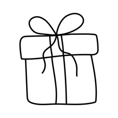 gift box present isolated icon
