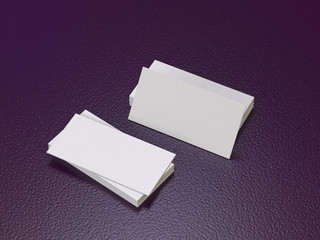 Stack of business cards. Blank for the designer. 3D illustration.