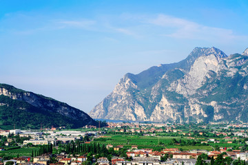 Obraz premium Aerial view and Landscape of Arco town