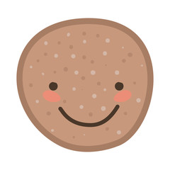 merry christmas card with sweet ginger cookie