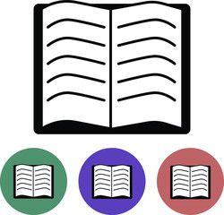 vector book icon set