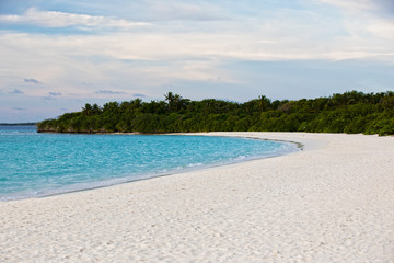 Beach of Hanimaadhoo in the Maldives