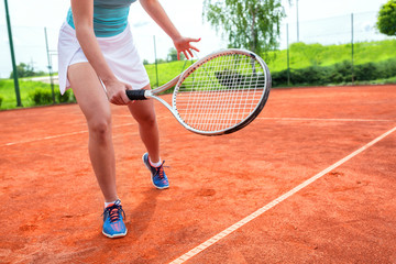 Fototapeta na wymiar Sport of tennis, female tennis player