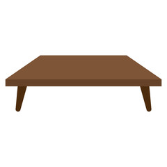 Isolated center table over a white background - Vector