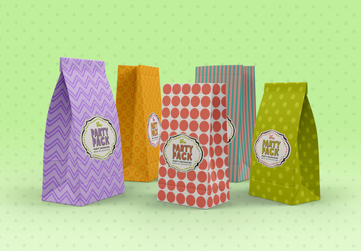 Paper Loot Bags Mockup