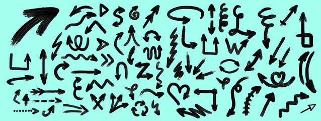 Arrow doodle vector.Arrow art vector. Arrow artwork vector. 