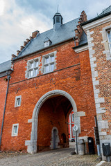 Stavelot, Belgium old architecture, entrance to the Abbey of Stavelot