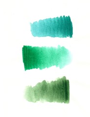white light and dark green texture and background with big flowing stains lines drawn by watercolor paints suitable for spring and christmas