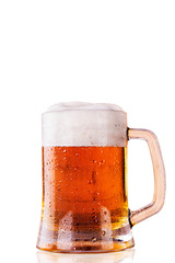 Mug of light beer