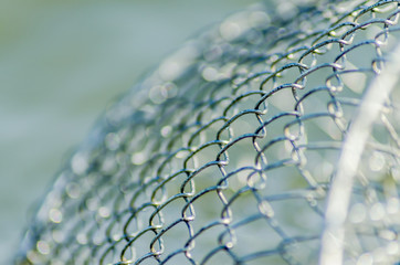 woven wire guardian of caught fish