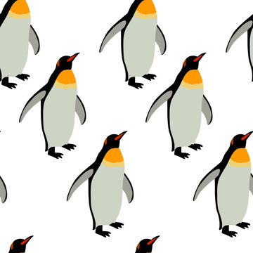 seamless pattern with penguin images