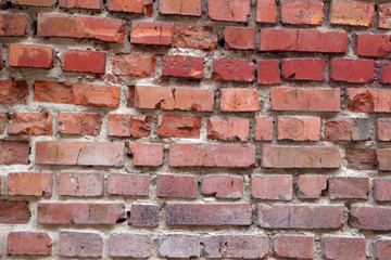 Obraz premium brick, wall, red, texture, old, cement, pattern, building, architecture, brickwall,