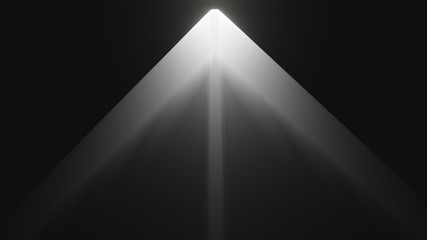 traiangle light form angle of black cube 