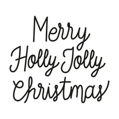 merry christmas calligraphy lettering icon