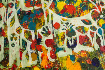 Detail of the Painting as a Background