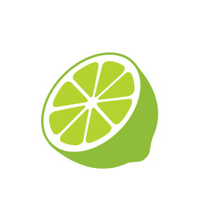 Lime icon citruses isolated on white background vector