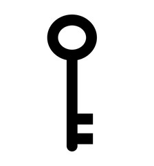 Key Icon flat style isolated on white background for web site