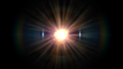 Fototapeta premium explosion in space over a black background