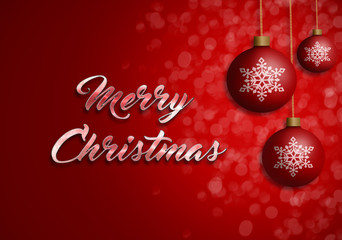 Merry christmas balls greeting card design background. Xmas Collection Concept.