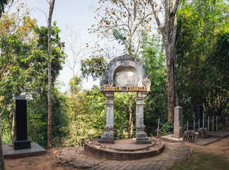 Golden Triangle stone sign located on the hill near Mekong river in Chiang Saen. It is border of three countries, Thailand, Laos and Myanmar.